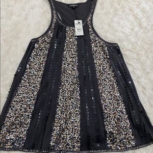 NWT Express Sequin high tank top XS